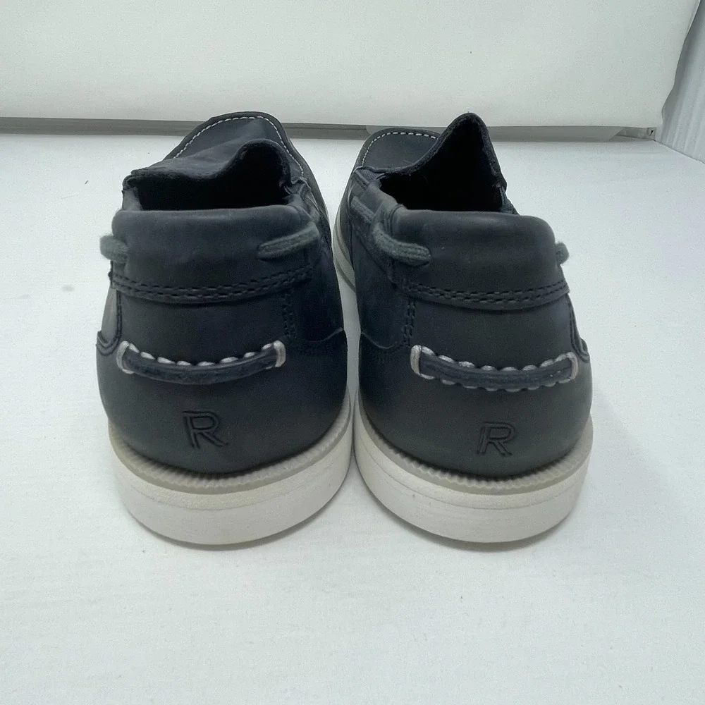 Rockport Perth Boat Shoe, Leather Upper, Navy Blue 8.5